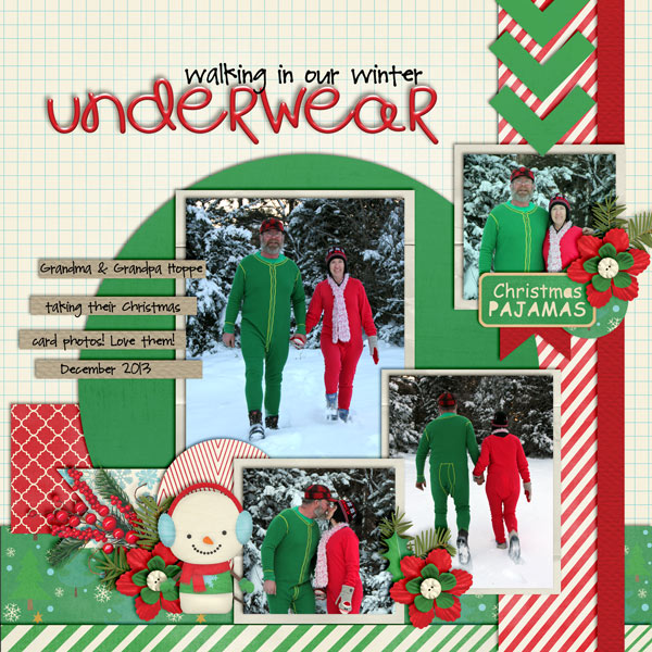 walking in our winter underwear