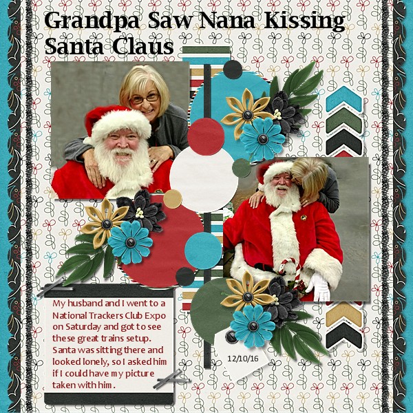 Nana Kissing Santa Claus Dec 2016