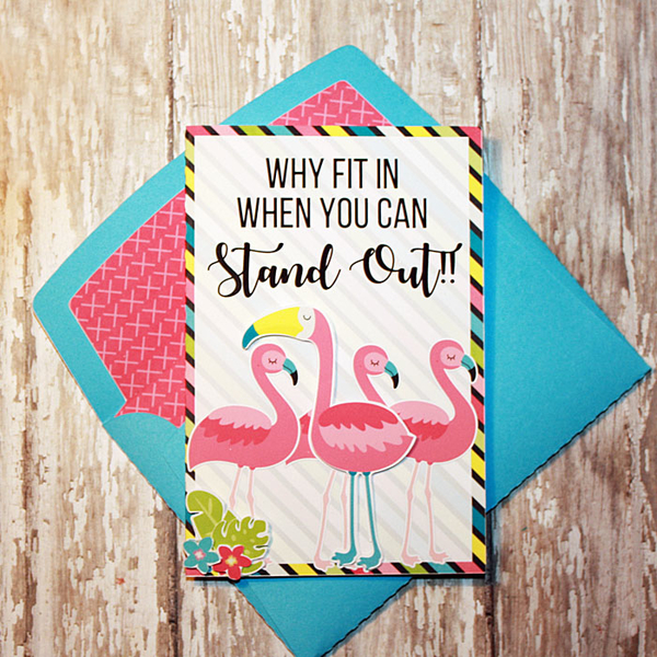 Stand out card with matching envie