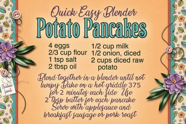 Blender Potato Pancakes