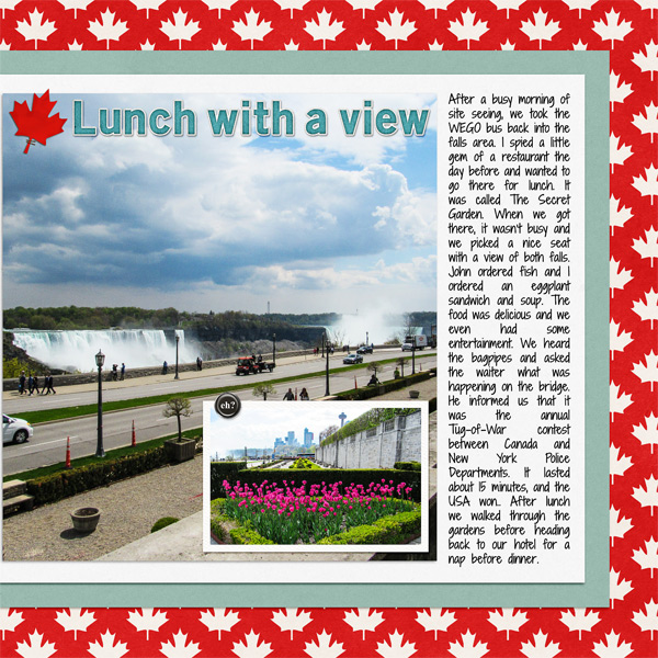 Niagara Falls, Day 2 - Lunch, right side