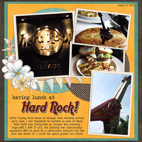 having lunch at Hard Rock!