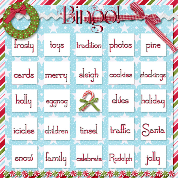 December Chat Bingo Card