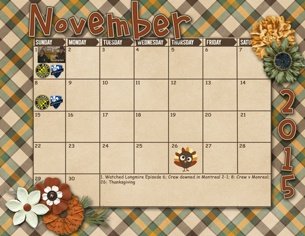 November Sum Up Calendar
