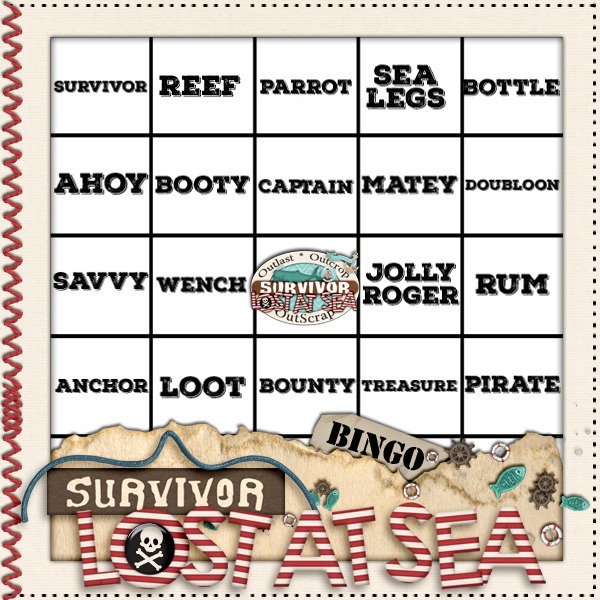 Survivor Week 3-Immunity BINGO card